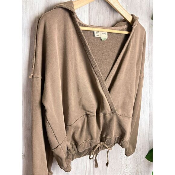 Anthropologie Saturday Sunday Faux Wrap Cinched Waist Sharon Hoodie - Picture 7 of 16
